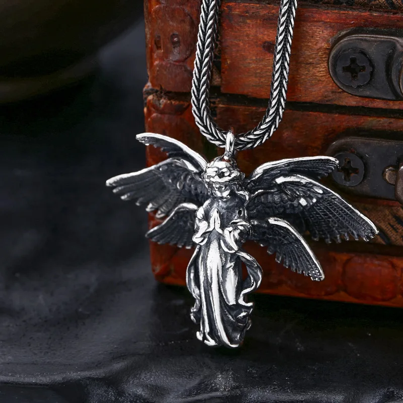 S925 Sterling Silver Pendant for Men Women New Popular Six Wings Angel Seraph Argentum Protect Jewelry Amulet Free Shipping