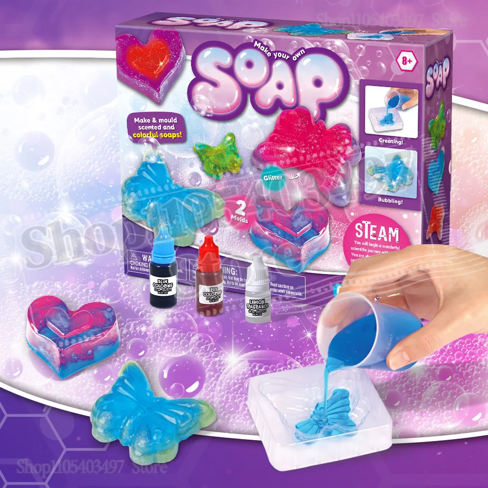 

Multiple Styles Kids DIY Soap Making Kit Birthday Party Favors STEAM Craft Gift for Girls & Boys Party Favors
