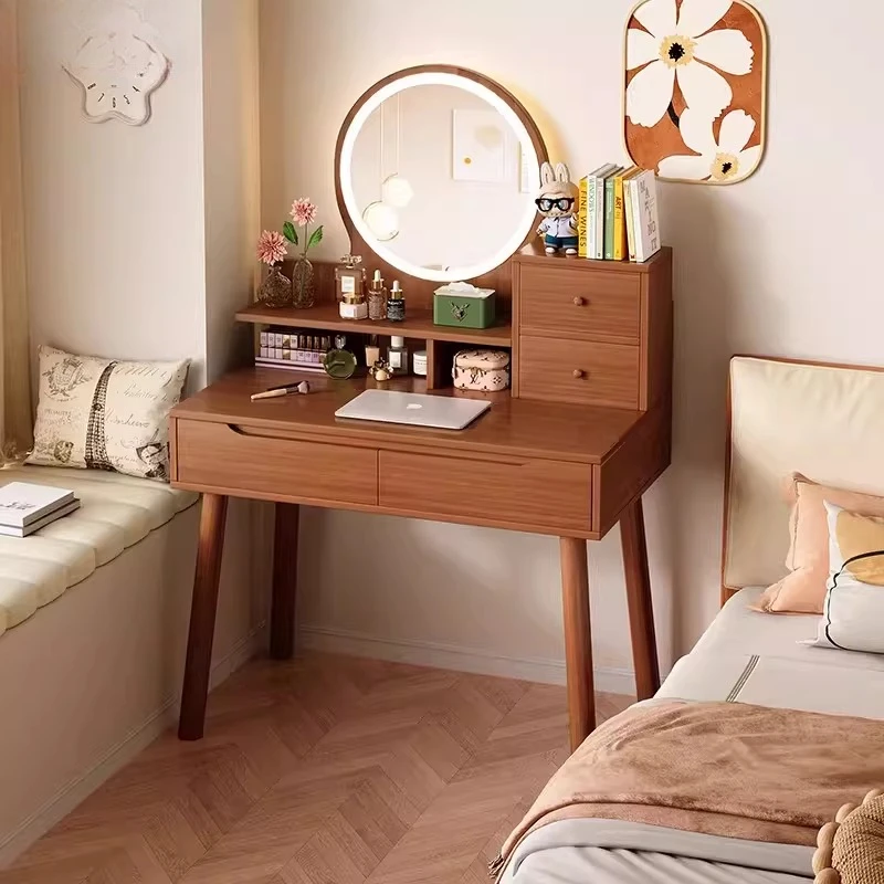 

Mobile Tall Vanity Table Bedroom Makeup Mirror Storage Drawers Cosmetics Luxury Dressing Table Women Vestidores Home Furniture