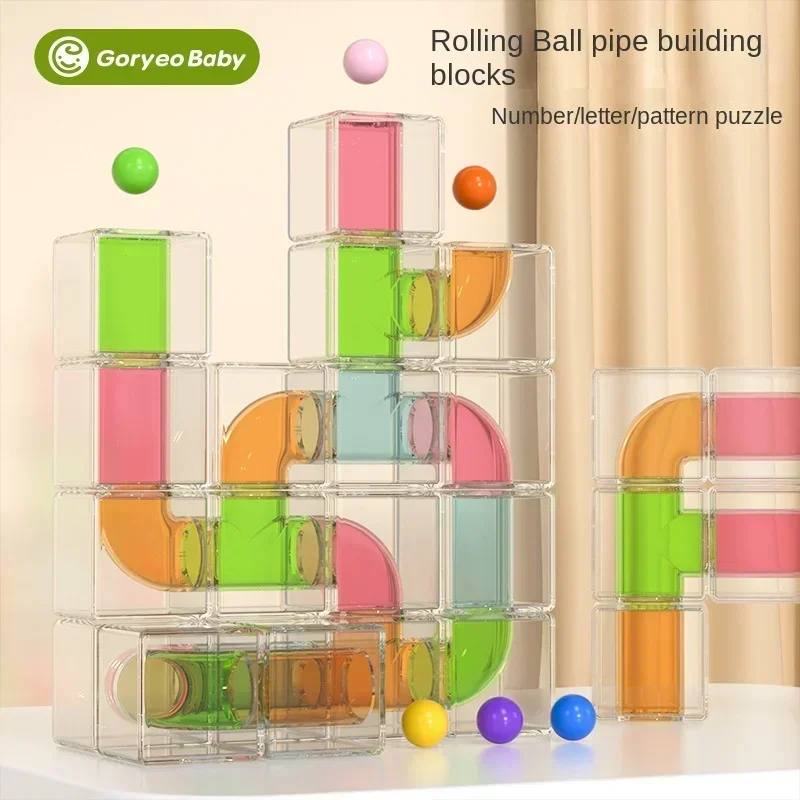 Creative Assembly of Pipeline Building Blocks for Children Enlightenment Logical Thinking Training Puzzle and Versatile Bead Toy