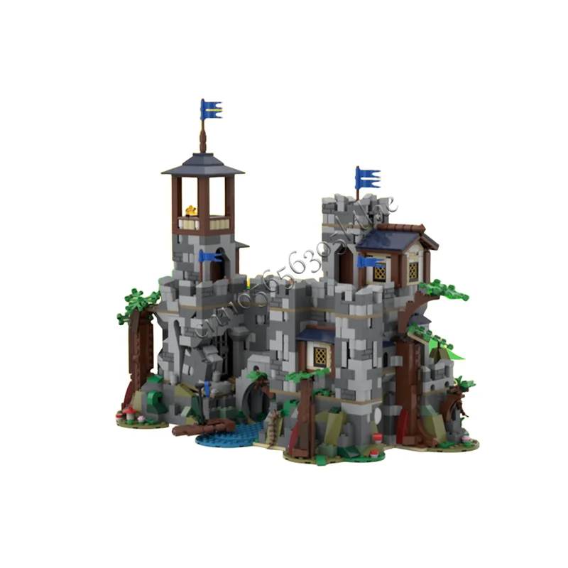 2118 PCS Rocky Castle Fortezza Modello Con Torre di Vigilanza Modulare Blocchi di Costruzione Per Bambini Assemblaggio Display Giocattoli Festival Regalo A Sorpresa