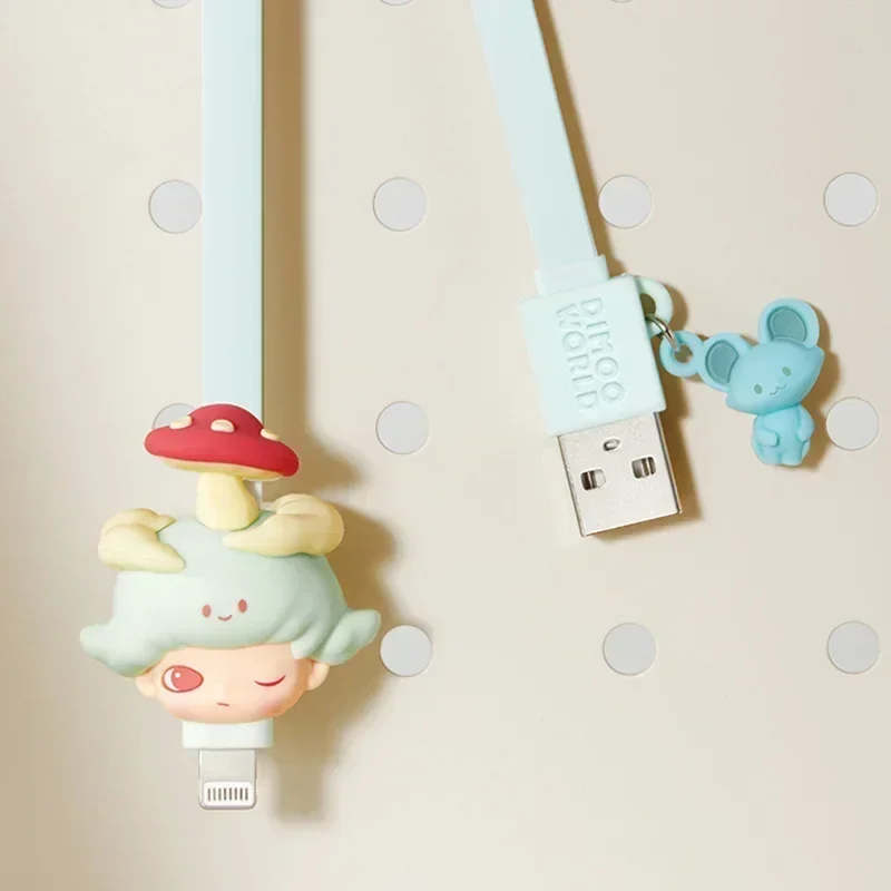 New Dimoo By Your Side Series Blind Box Iphone Type-c Data Cable Kawaii Anime Peripheral Cartoon Decor Toys Kid Girls Gift