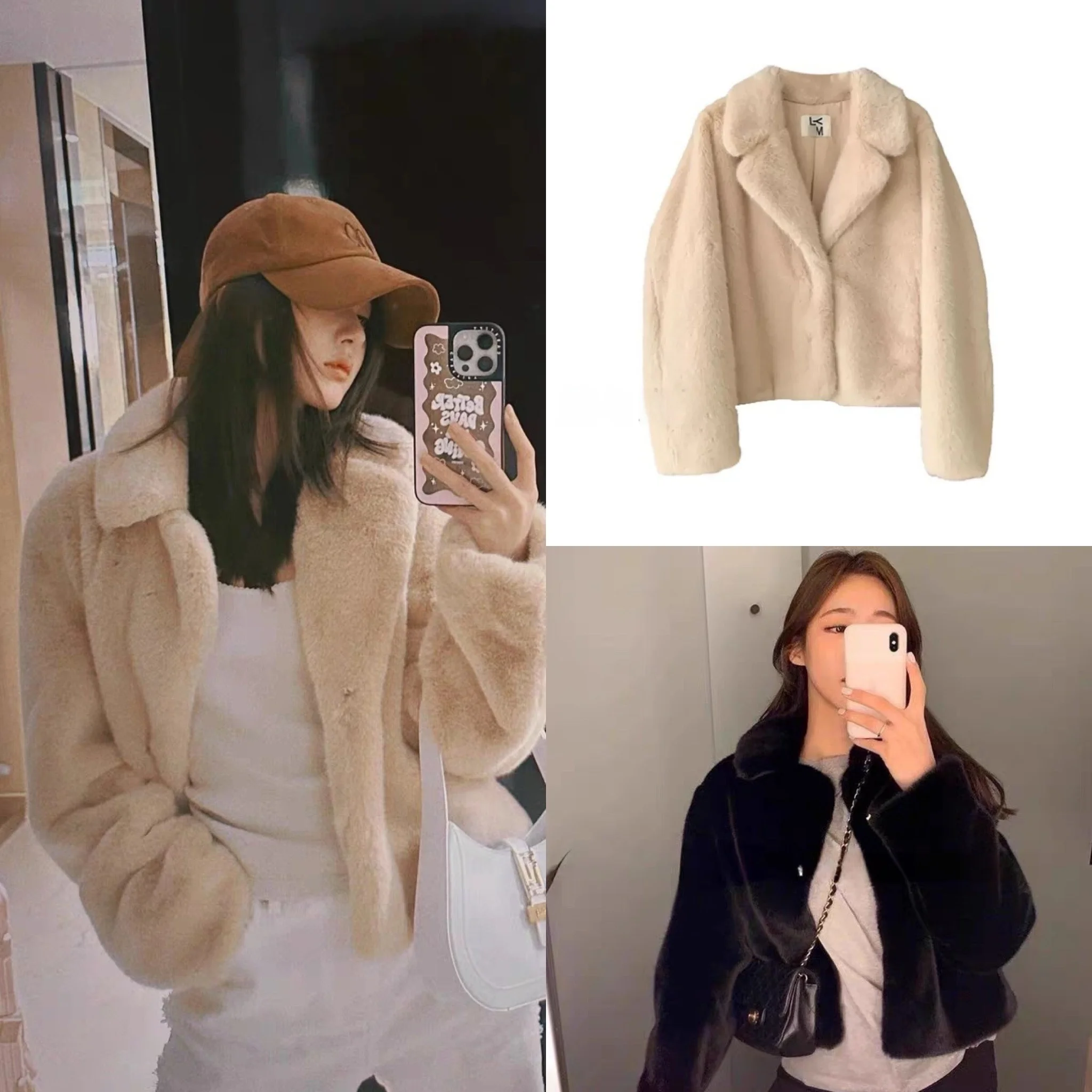 カジュアルファーカラーレザー Jaet Thiened ウィンターコート ロング Sve カラー ミッドレングス 通勤 Sle Small ence New Ar...