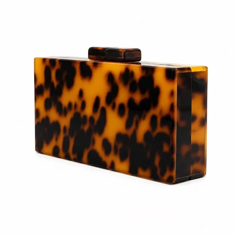 Dinner Retro Amber Trendy Acrylic Shoulder Chain Bag