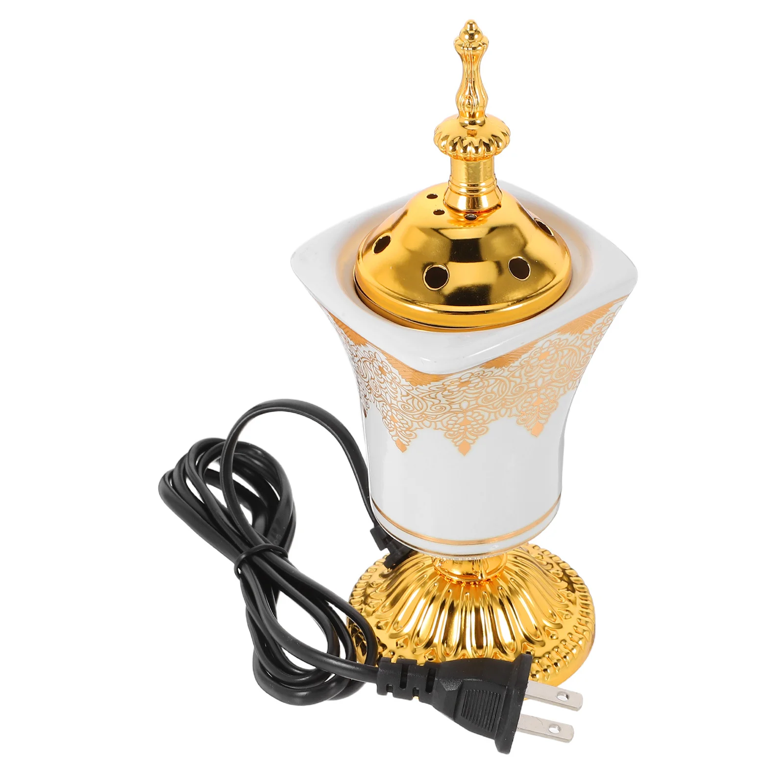 

Electric Ceramic Incense Burner Small Middle Eastern Plug in Decorative Censer for Home Living Room Bedroom