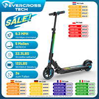 EVERCROSS TECH EV06C children's electric scooters, foldable, up to 15 KM/H, LED screen, colorful Lights