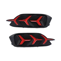 2PCS Rear light For Honda Civic 2016 2017 2018 LED DRL Rear Bumper tail light Brake Lights turn Signal lamp reflector