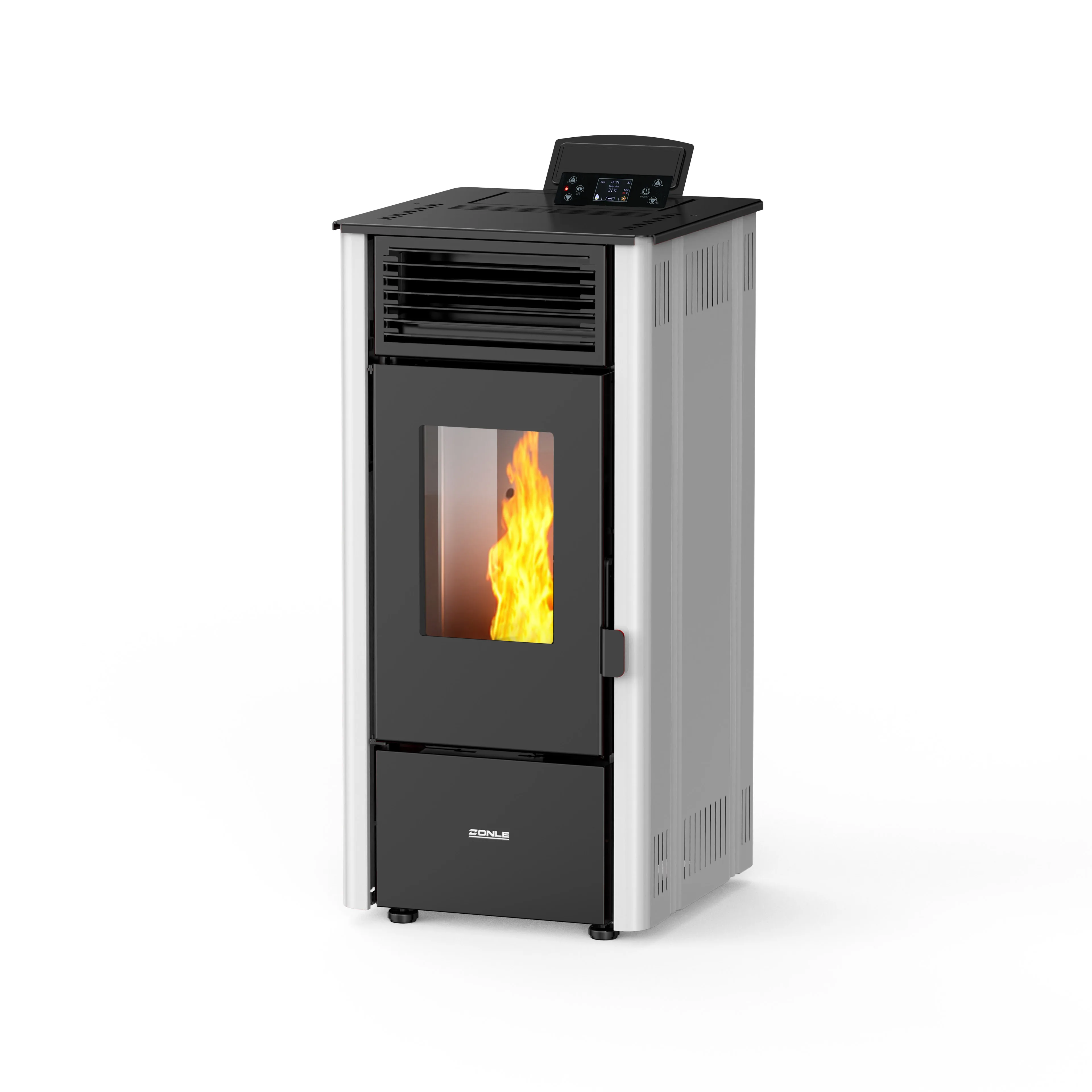 Modern Indoor Heating WIFI Control Pellet Stove Freestanding Steel Estufas De Pellet Stove for Hotel for Sale