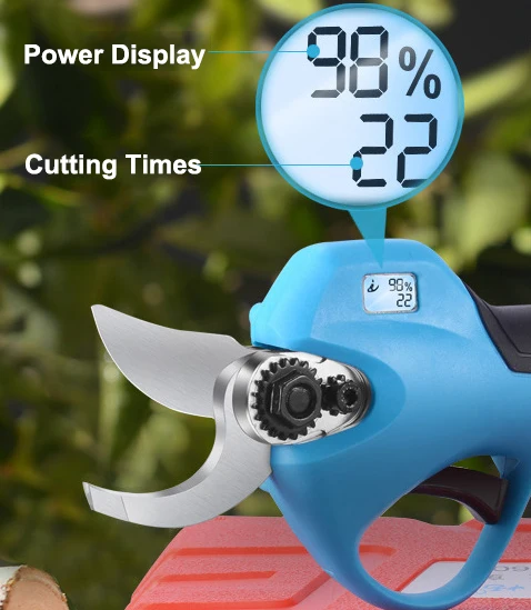 New Design 40mm Electric pruner Cordless Pruning Shears  Scissor Electric Pruning Shear with Display pruner