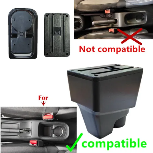 Imagen 2 del producto Reposabrazos para Citroen C3, caja de almacenamiento central para Citroen C3 C4, accesorios interiores dedicados para coche