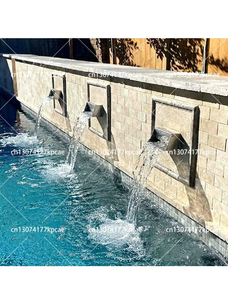 Stainless Steel Outlet for Water, Landscape Water Curtain Wall Faucet, Fish Pond,swimming Pool Decoration, Water Drainage Outlet