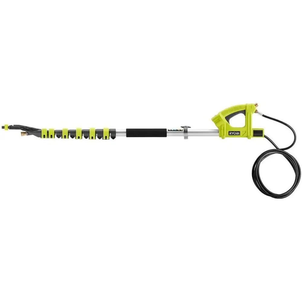 

Telescopic Pole with Cleaning Brush or Pressure Washer Attachment
