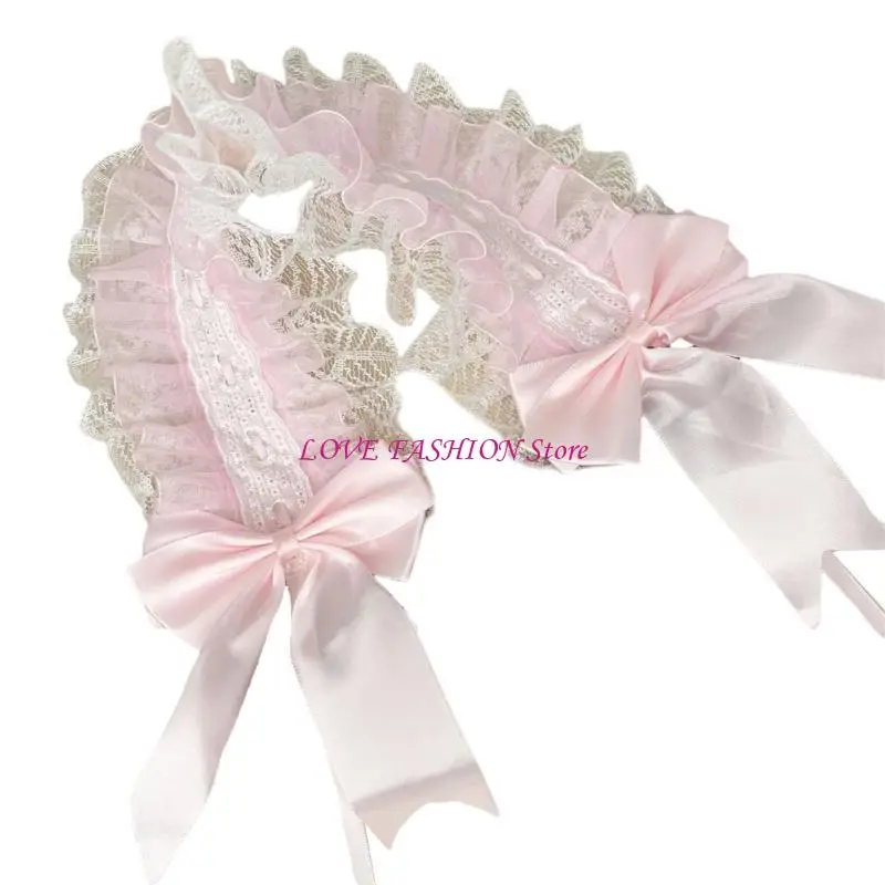 Dulto encaje encaje banda para cabello disfraz anime ancho banda banda para mujeres festives