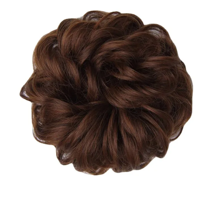 Messy Bun Hair Piece Wavy Curly Hair Scrunchies Synthetic Chignon Ponytail Hair Extensions Thick Updo Hairpieces for Women Girls