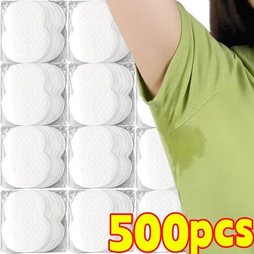Imagen 2 del producto Almohadillas desechables para el sudor de las axilas, parche absorbente de sudor, desodorantes de verano, almohadillas no tejidas, transpirables, ultrafinas, 10/500 Uds.