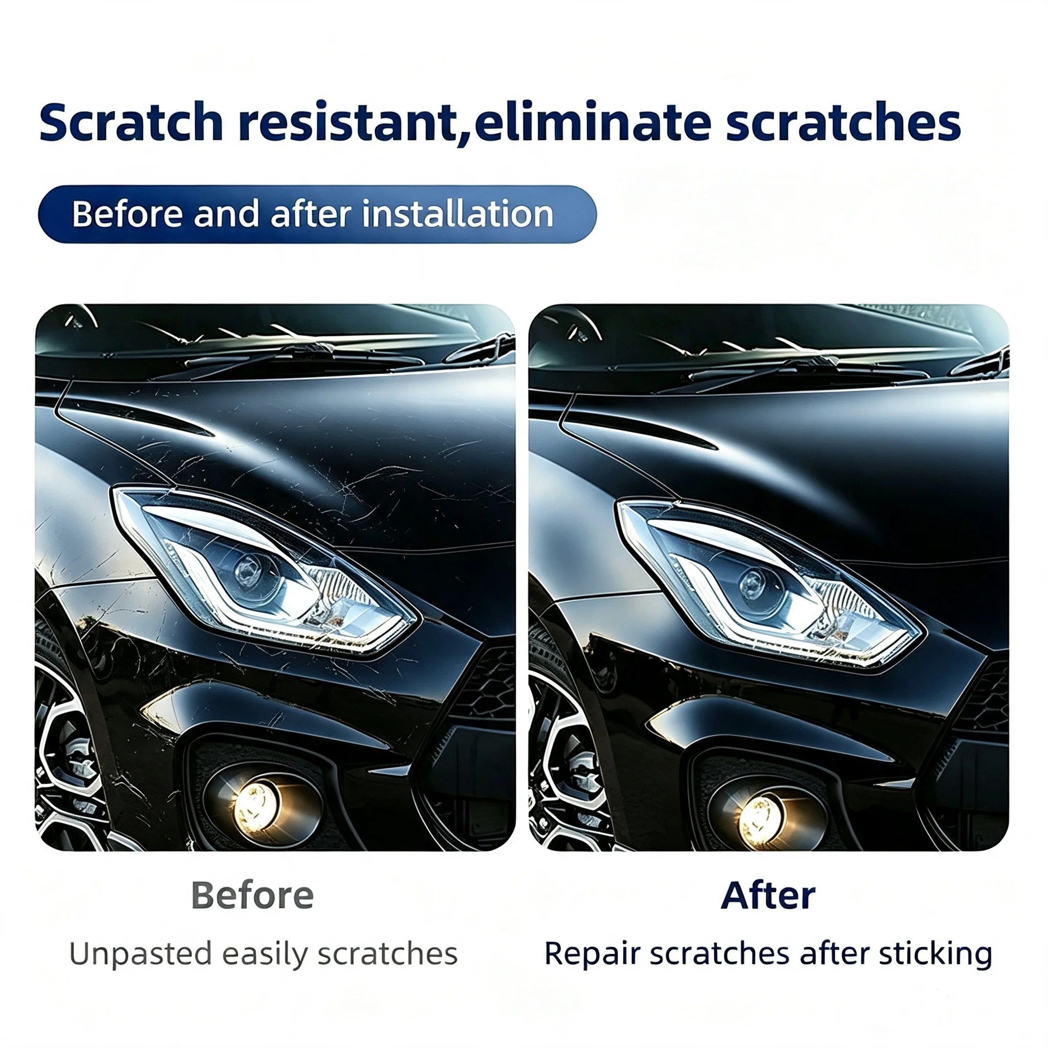 TPU für Suzuki Swift 2017-2023 Auto-Scheinwerfer TPU Transparente Schutzfolie Lack-PPF Kratzschutzfolie – Detail 2