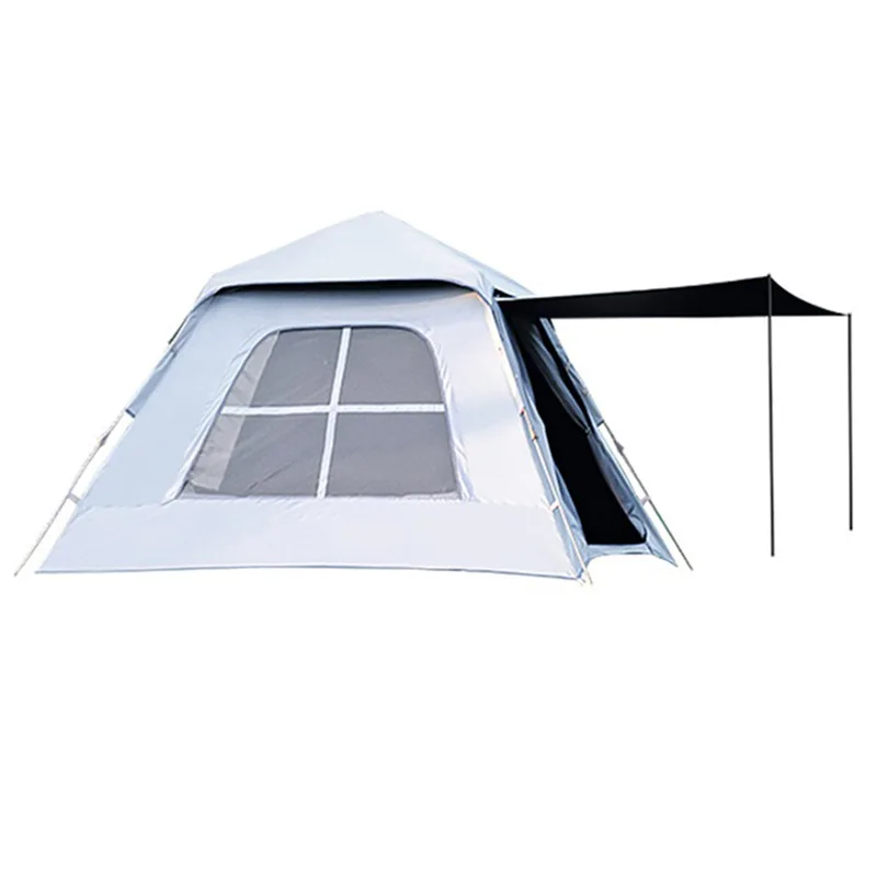 Tent Outdoor Folding Portable Camping Overnight Rainproof Camping Equipment Full Set of Vinyl