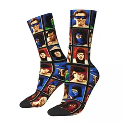 Winter Warm Crazy Design Mortal Kombat II Genesis Character Select 16 Bit Retro Gamer Collage Socks Breathable Football Socks