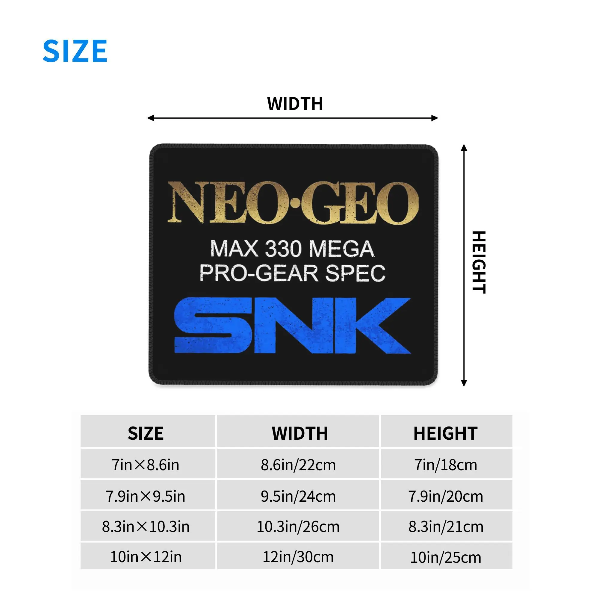 Neo Geo Pro Gear Spec Gold Retro Design Mouse Pad Computer Keyboard Mouse Mat Gaming PC Laptop Desk Mat Office Table Mats