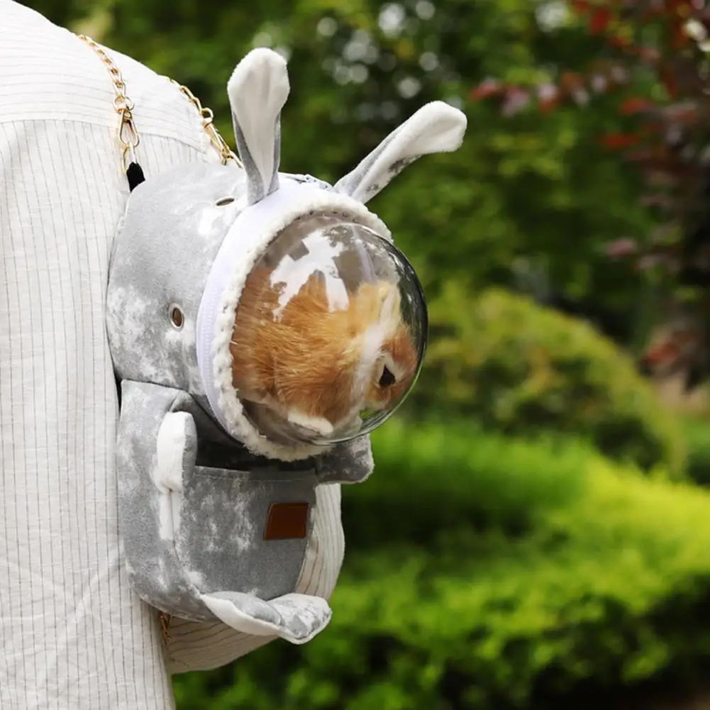 Hamster Carrying Bag Detachable Breathable Convenient Rabbit Ears Decor Small Pet Travel Bag Hamster Carrier Pet Storage view 3