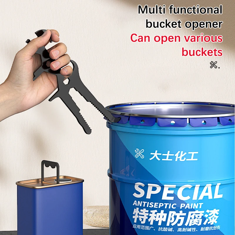 Multi-functional Bucket Opener Ergonomic Lid Opening Wrench Versatile Tool For Effortless Lid Removal Screw Driving