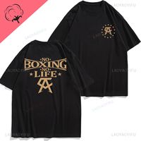 Vintage Men T Shirt Canelo No Boxing No Life Print Tops Men Clothing Summer Leisure Streetwear Graphic Ropa Hombre Cotton Tee