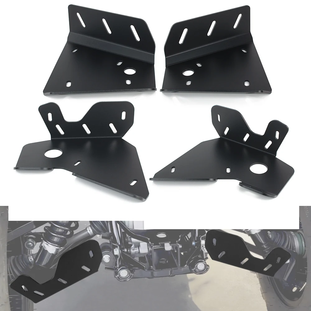 

For Suzuki King Quad 500 750 2009-2026 Motorcycle FRONT & REAR A-arm Splash Guard Protectors 4.0mm Aluminum Skidplates Guards