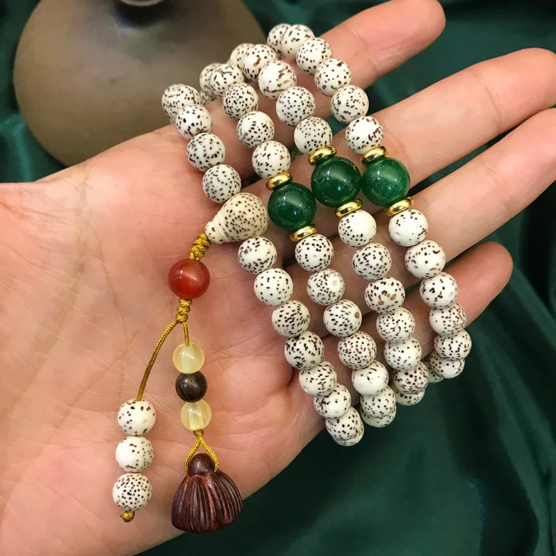 Hainan Star-Moon 108 Original Natural Bodhi Beads Round Bead Buddhist Bracelet Necklace 4