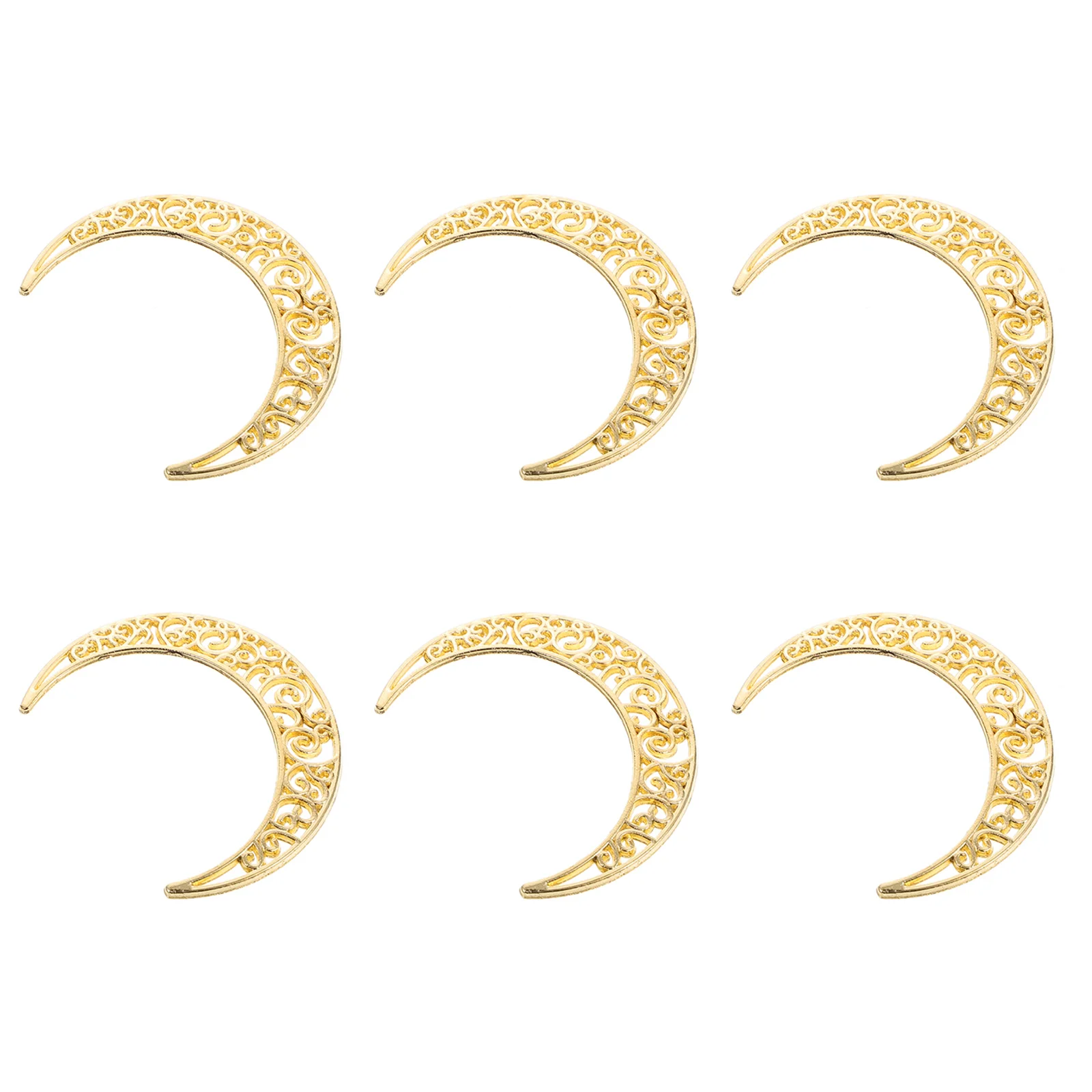 

20 Pcs Earring Accessories Moon Pendants Alloy Jewelry Accessories Earrings Necklace DIY Supplies Retro Charms