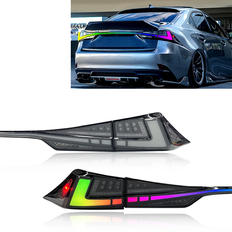 

Clear RGB LED Tail Lights For Lexus IS250 300h 350F 2014-2020 Start Up Animation (For: Lexus IS350)
