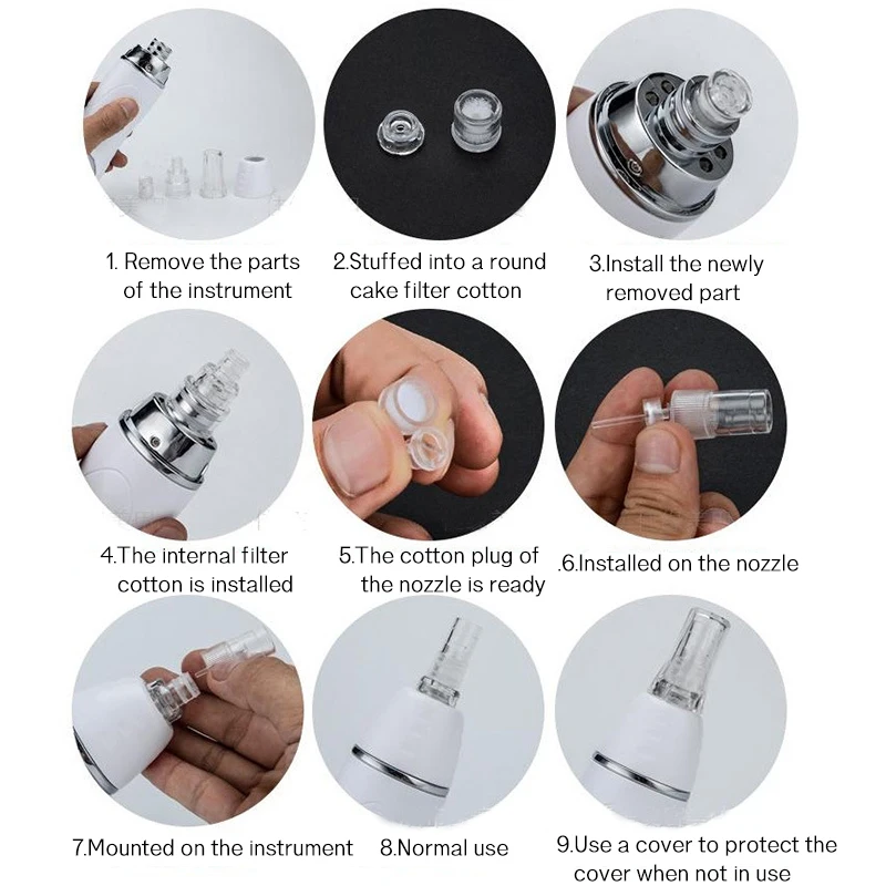 Portable 7 Tip Skin Diamond Peeling Beauty Machine Massager Anti-aging Microdermabrasion Removal Scar Acne Pore Device Face Care