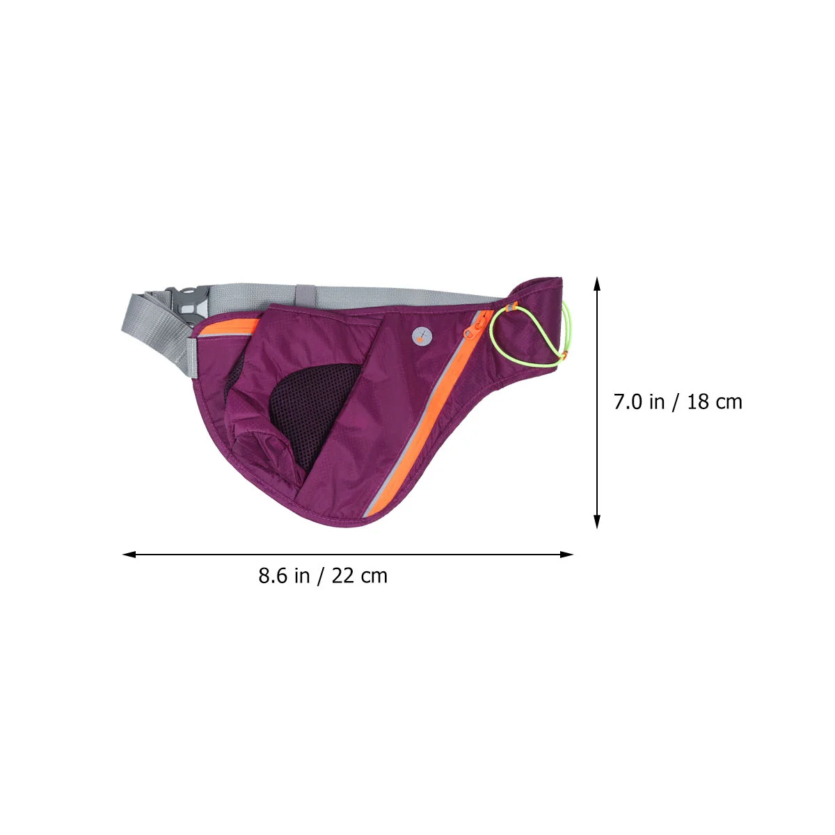 Running Belt Waist Pack Water Resistant Nylon Adjustable Waist Bag for Man Women Outdoor Sports Hiking Cycling Camping Purple