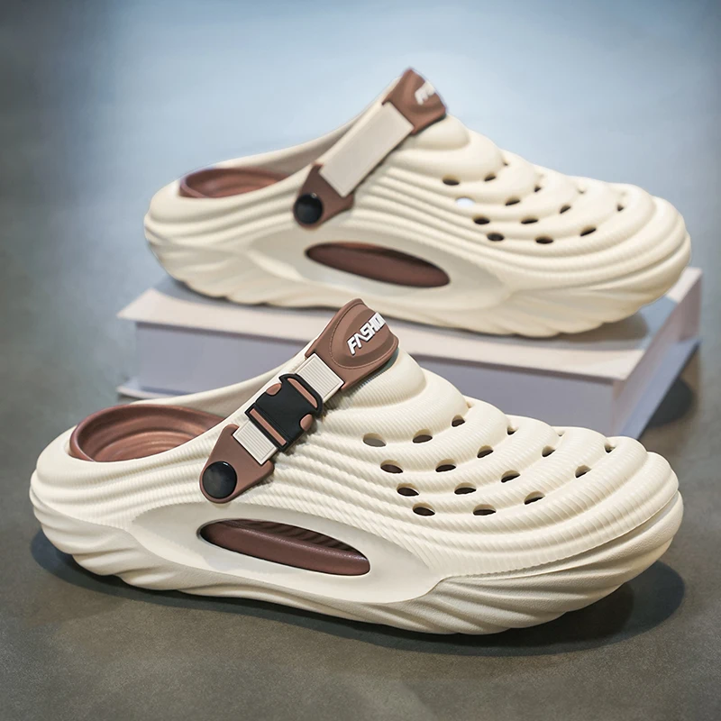 Männer Casual Loch Schuhe Sommer neue atmungsaktive weiche Sohle rutschfeste Unisex Outdoor Strand Schuhe Mode Sport Dual-Purpose Hausschuhe