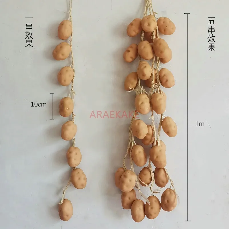 1pcs Simulated vegetable skewers, fake corn chili, farmhouse restaurant courtyard decoration, crop model pendant