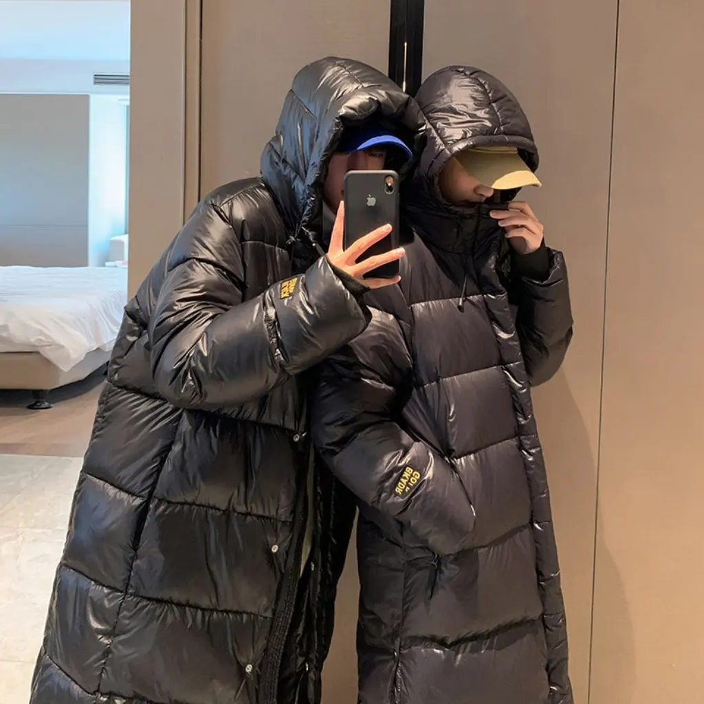 

Winter down Cotton-Padded Coat for Women Thickened Over-the-Knee Long Fashionable Couple Outerwear New Trade