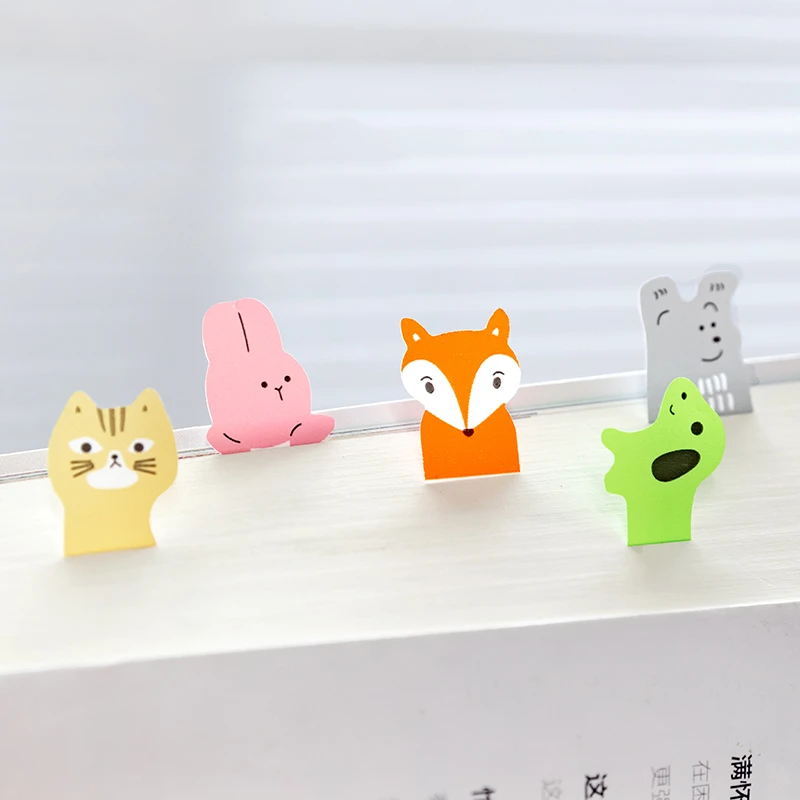 1pcs Drawer Type Index Stickers Translucent Color Cute Animal Sticky Notes and Memo Pad Self Adhesive Waterproof A7088