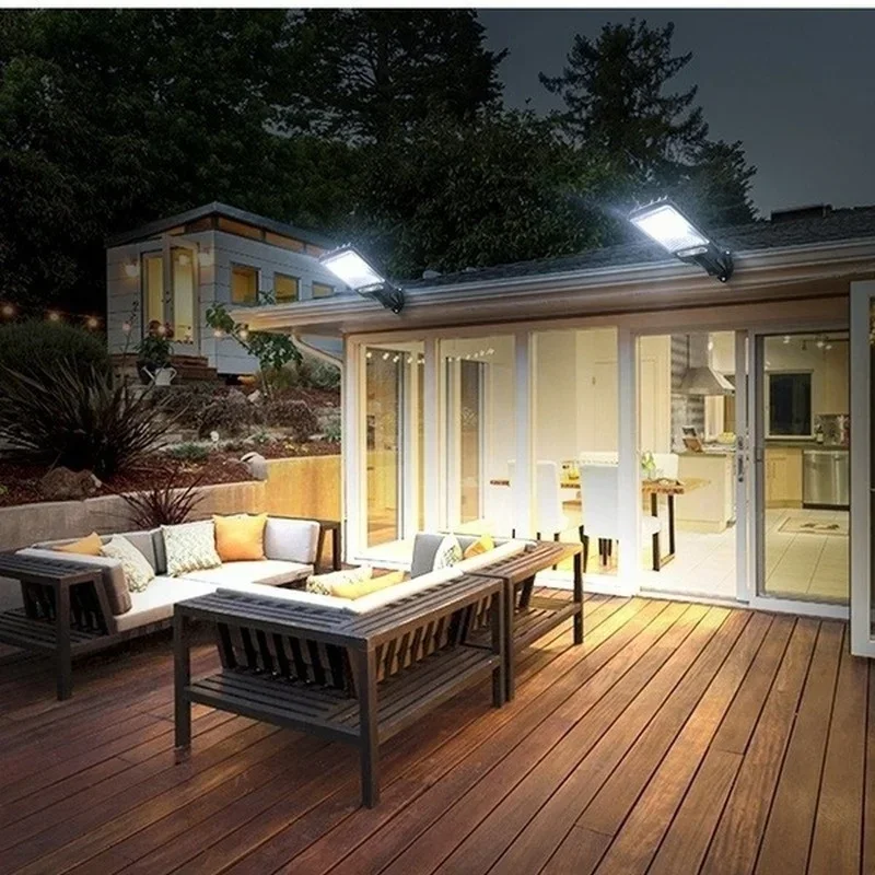 Lampioni solari per esterni, lampada solare con 3 modalità luce illuminazione di sicurezza con sensore di movimento impermeabile per giardino Patio Path Yard