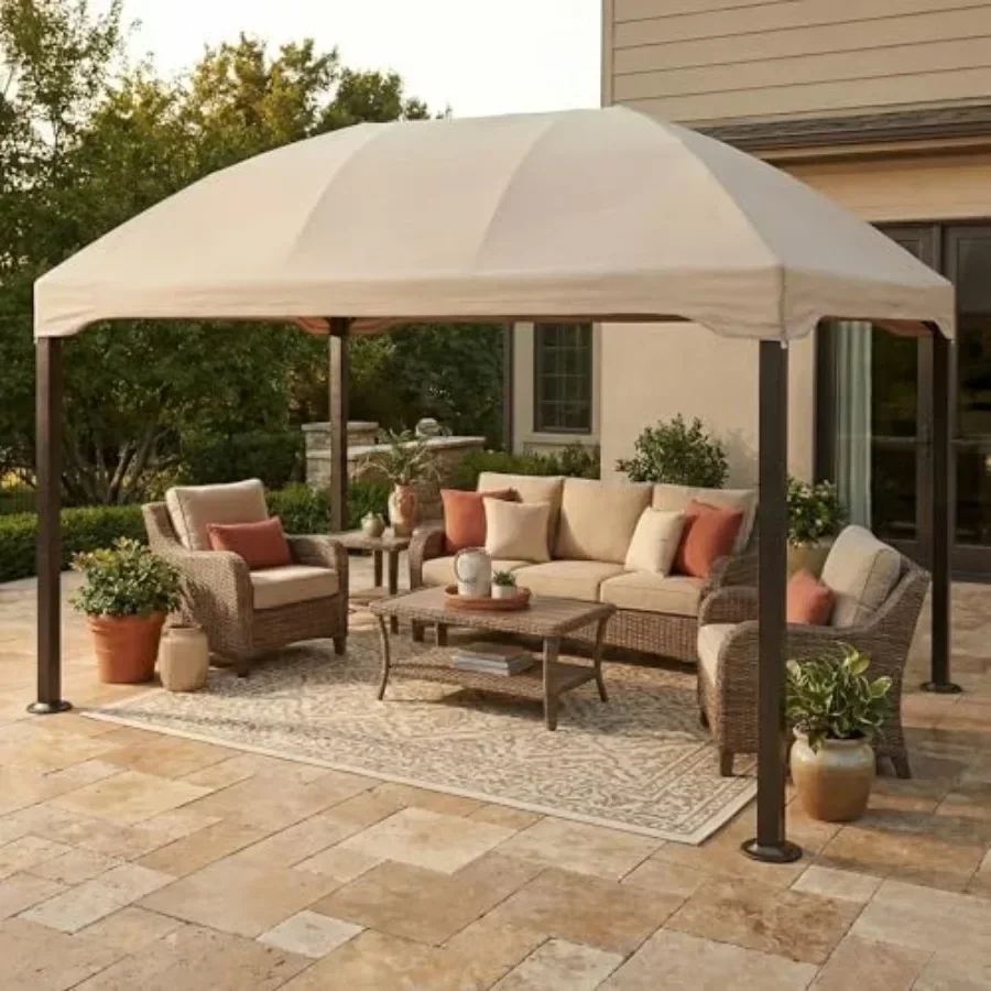 Durable 350 Replacement  Top Compatible with Pomeroy Domed 10 x 13 Gazebo Model L-GZ702PST - Beige