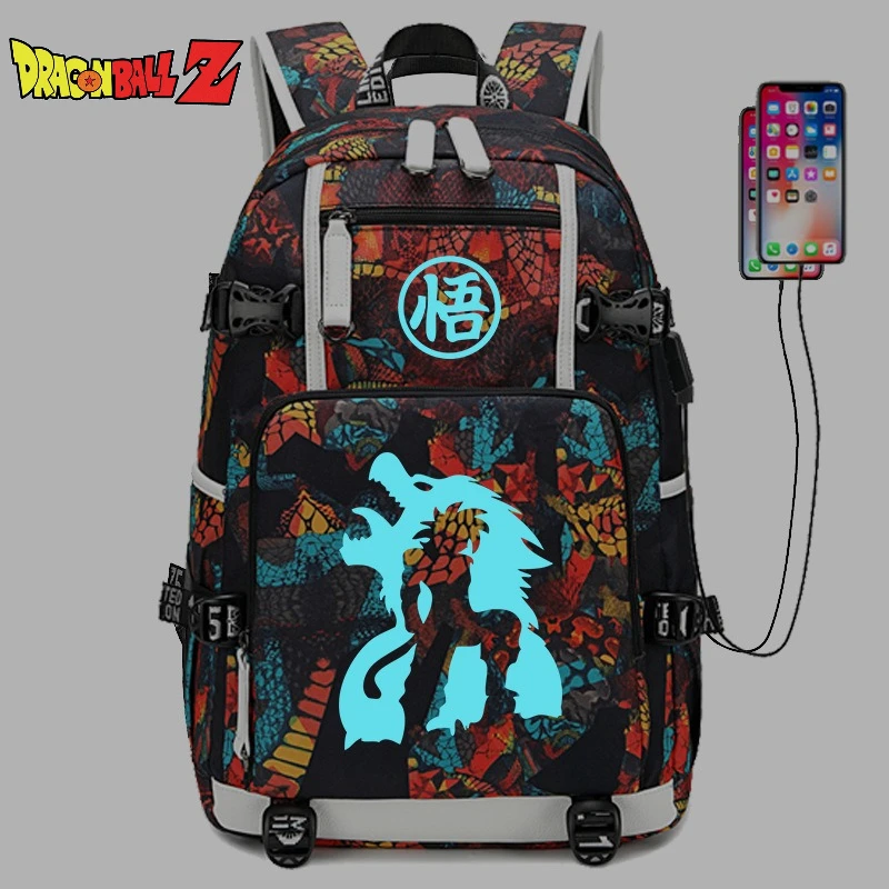 

Dragon Ball аниме персонаж периферийные устройства школьная сумка Son Goku Vegeta рюкзак USB рюкзак для средней школы подарок на праздник