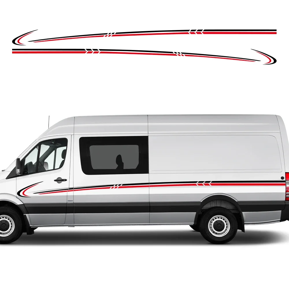 Car Body Wast Lines Sticker for Mercedes Benz Sprinter Van Camper Racing Sport Stripes Auto Body Decor DIY Vinyl Decal Cover
