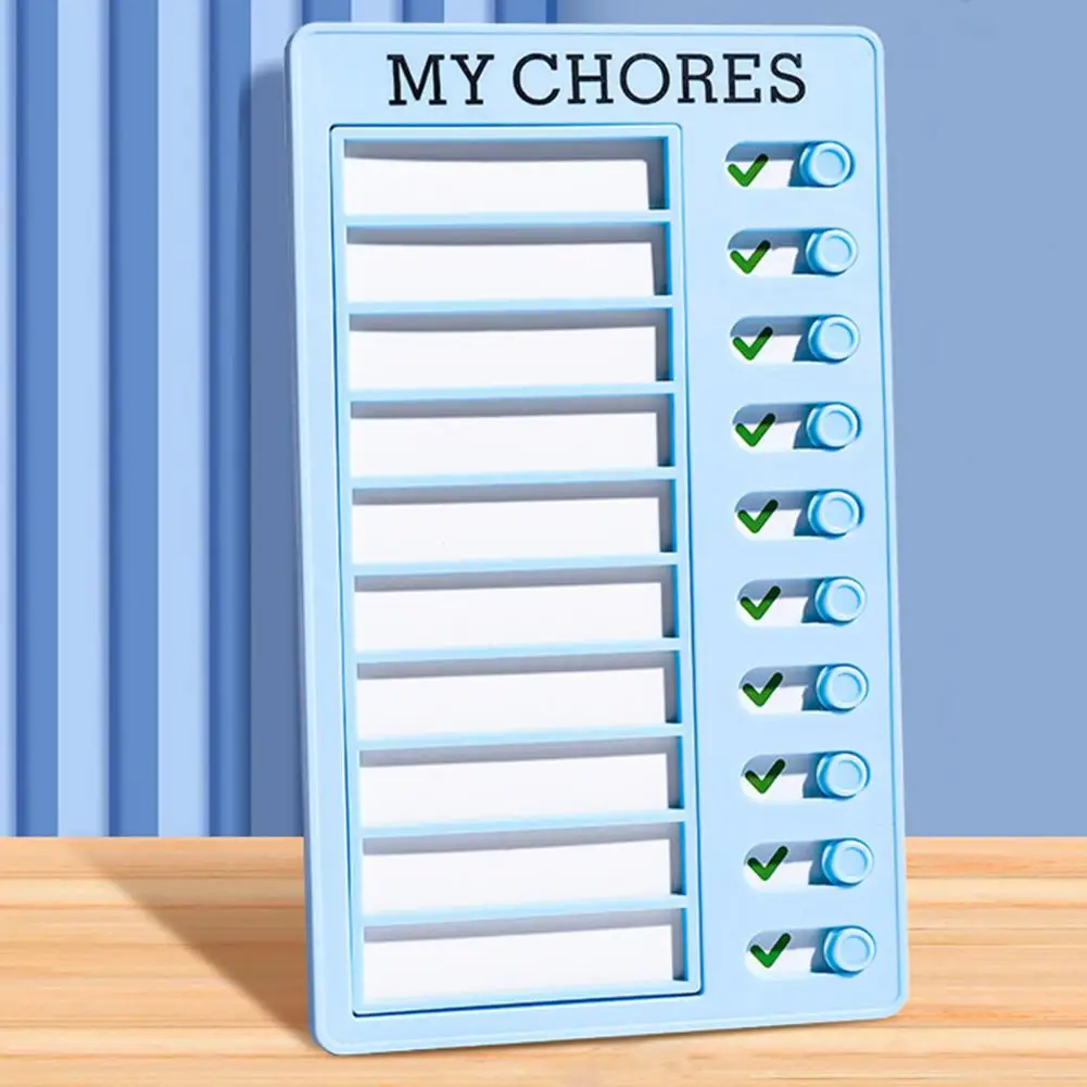 Ferramenta de formação de hábitos para crianças e adultos, relógio de tempo de autodisciplina com 100 cartões de rastreamento de tarefas, folhas de tarefas de dupla face para eficaz