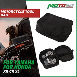 Universal Off-road Motorcycle Tool Bag Pouch Black For Honda XR CR XL For Yamaha Rear Fender Mudguard Toolkit Pack Storage Bags