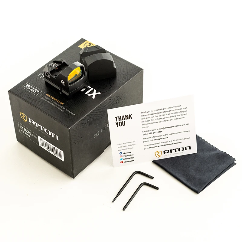 Riton Optics X3 Tactix PRD 3 MOA RMSC Footprint 18mm Tactical Hunting Red Dot Sight with 20mm Rail Mount for Pistol