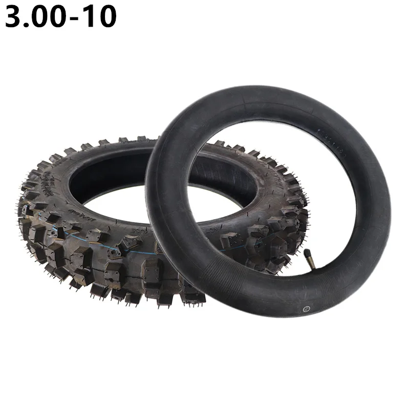 Rear 3.00-10 Tire + Butyl Rubber Inner Tube 80/100-10 for 50cc 70cc Dirt Pit Bike Honda CRF50 XR50