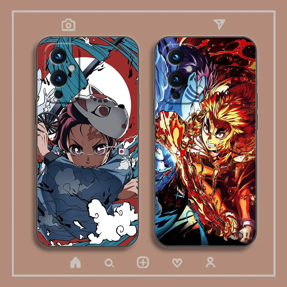 TanjiRo Nezuko Demon Slayer Phone Funda Coque Case For Oneplus 9 8 8T 7 7T 6 5T ACE 2V NORD CE 2 3 N10 N100 Pro Case Capa Shell