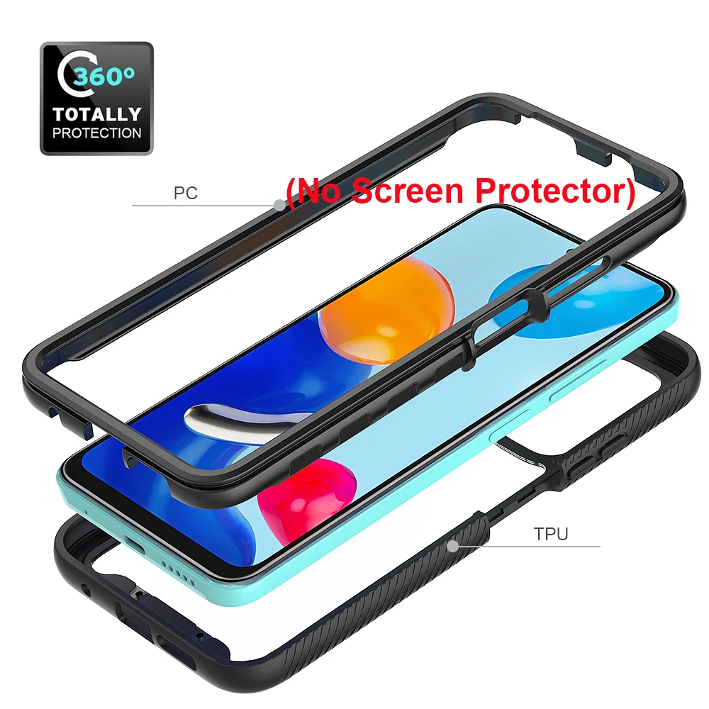 透明な硬質プラスチック製のバックカバー,透明なアクリルバンパー,頑丈な鎧,柔らかいケース,Xiaomi Redmi note 11 pro,11s,10s,max