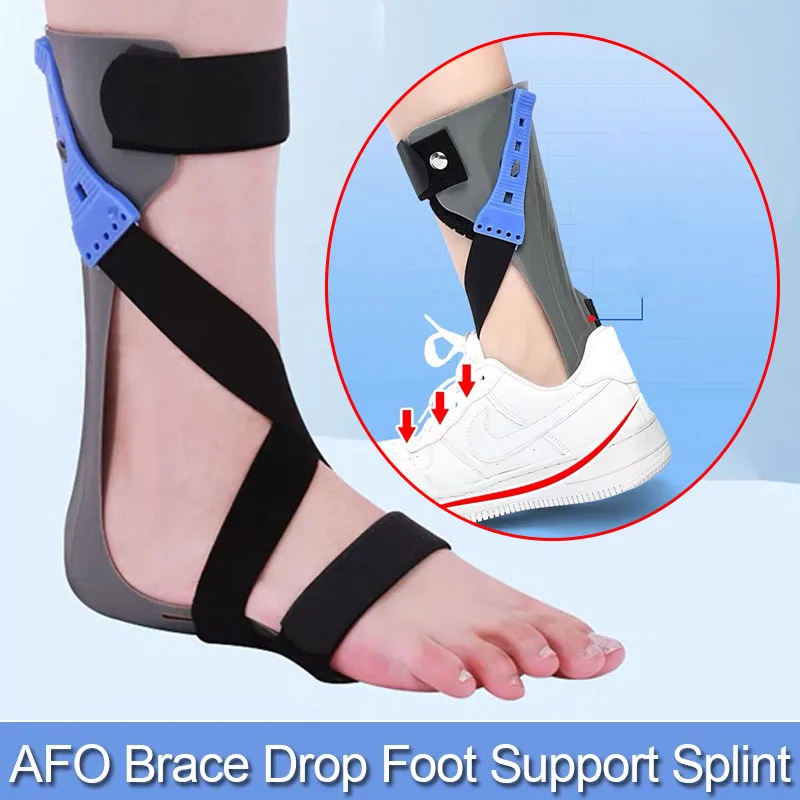 Adjustable Elasticity Valgus Orthotics-Foot Drop Orthotics Ankle Orthosis-Stroke Hemiplegia Rehabilitation Shoes Foot Supports