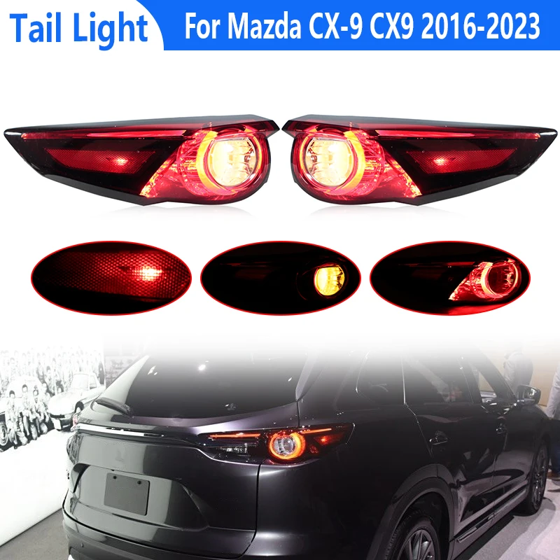 US Version Tail Lights For Mazda CX-9 CX9 2016-2023 Car LED Rear Lamp Reversing Lamp Stop Brake Lamp Turn Signal Lamp