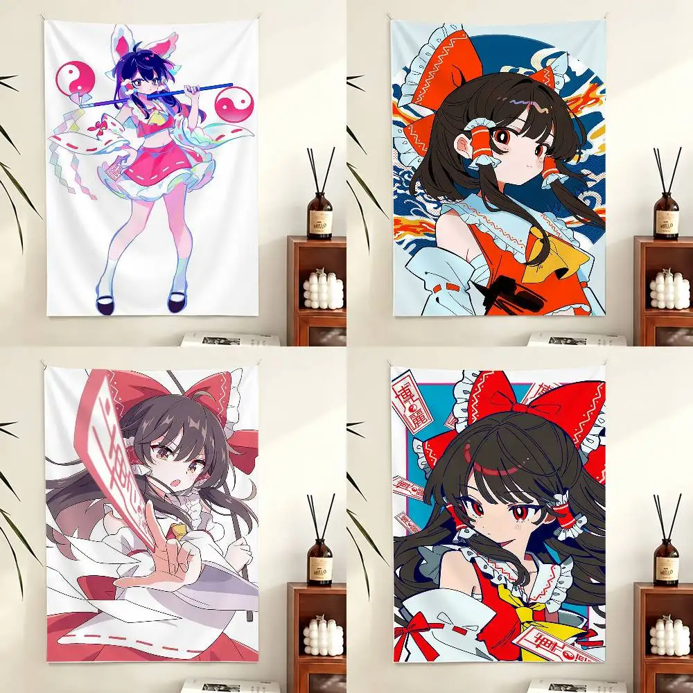 

R-Reimu H-Hakurei Flag Digital Printing Banner for Garage Wall Out Door Decoration