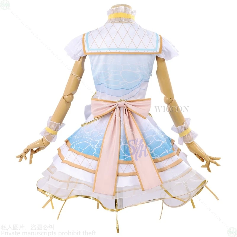 حب الحياة! أشعة الشمس!! ماتسورا كانان أزياء تنكرية صدف لوليتا كعكة فستان أيدول موحدة شعر مستعار للهالوين